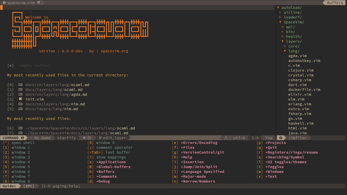 find files via command e vim