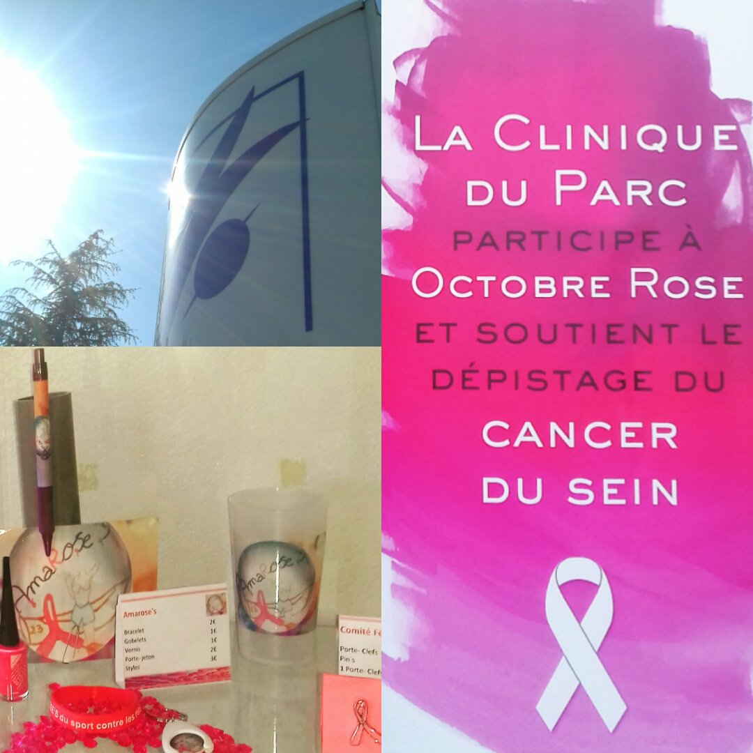 En octobre c'est #octobrerose  <a href="/cliniqueduparc/">Clinique du Parc-Elsan</a>. Avec @liguecontrelecancer et des #bénévoles, venez  #échanger et #partager.