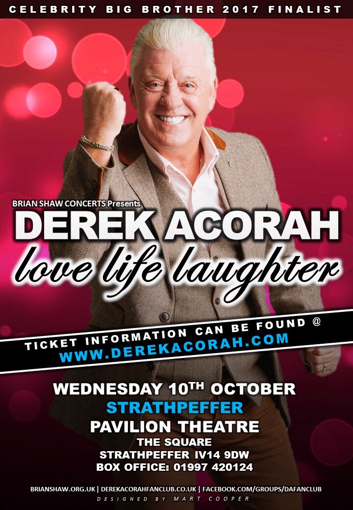 derek_acorah's tweet photo. @StrathPavilion @invernessGiG @Rossnews @HNGnews @ExecutiveSPP @cityofinverness #WhispersfromHeaven #LoveLifeLaughter #EternalSpirits #TrueVision #DerekAcorah #CBB #bestlovedpsychic #Strathpeffer #Inverness #tv #spiritmrssagrs #MostHaunted https://t.co/92cuJ4ZEwP