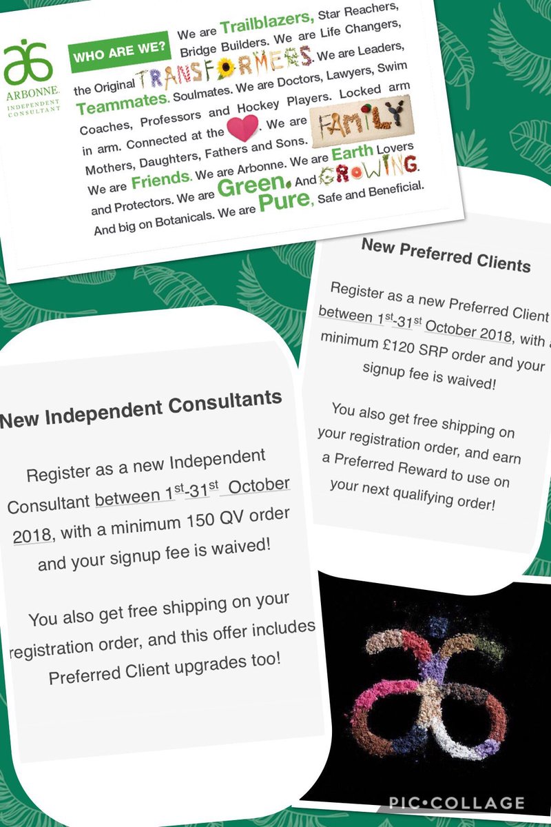 loobylcfc22's tweet photo. 🌟Now has never been such a good time to order Arbonne. Preferred Client fees waived on qualifying orders! So that’s 20%-40% off for free!! It’s normally £25 to register as a preferred client 🌟 #arbonnefestive #pure #safe #beneficial #lovewhatido #business #xmasiscoming https://t.co/JSDeE6XcEZ