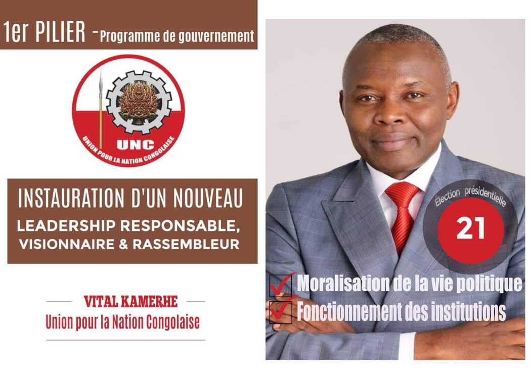 NKamerhe's tweet photo. Le premier pilier du programme de gouvernement du candidat numéro 21, Vital Kamerhe. Une fois élu président de la République, le 23 décembre 2018. Suivez mon regard 👀👇🏾👇🏾 https://t.co/uXG0Su7Fgc