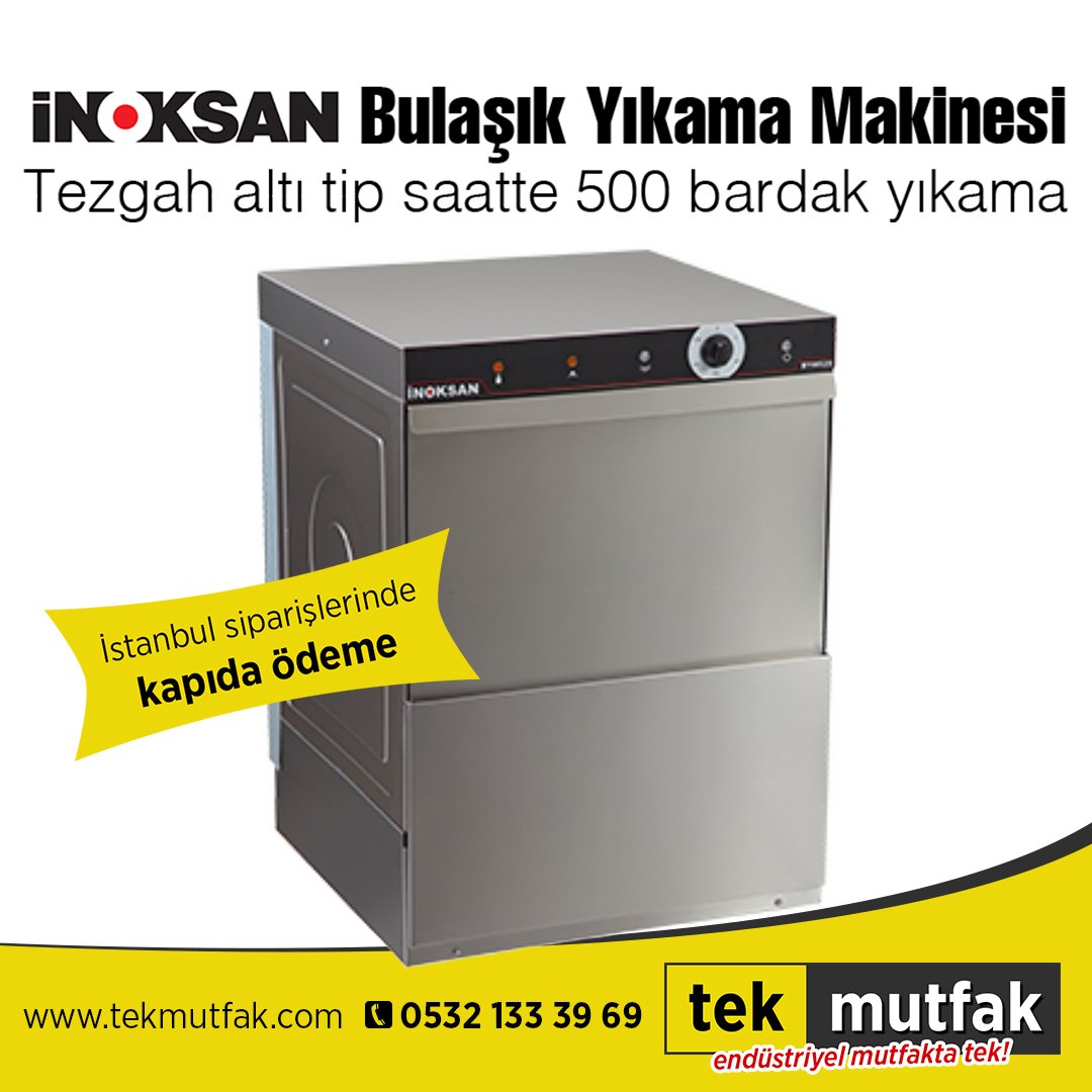 İnoksan Bulaşık Yıkama Makinesi - Saatte 500 bardak yıkama, tezgahaltı tip #tekmutfak #inoksan #bulasikmakinesi #bulaşıkmakınası #endüstriyelmutfakmalzemeleri #endustriyelmutfak #cafebar #cafe #caferestoran #restoran #restorant #restaurant #istanbulrestoran #istanbulrestoranlari