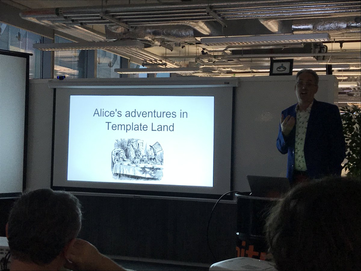 cppdug's tweet photo. Alice in Template Land talk by @ninkibah at @NitroHQ #cpp #dublin #meetup https://t.co/qL97S1kSqg