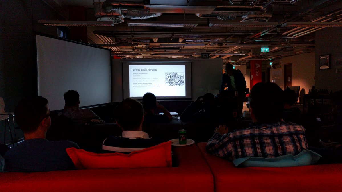 cppdug's tweet photo. Alice in Template Land talk by @ninkibah at @NitroHQ #cpp #dublin #meetup https://t.co/qL97S1kSqg