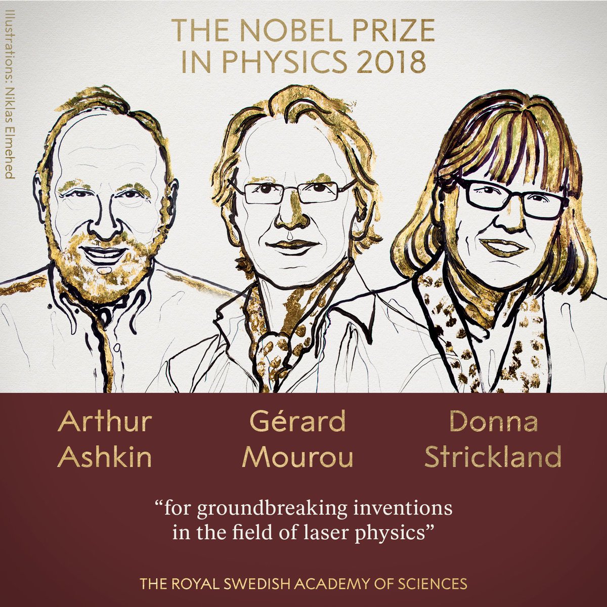 Resultado de imagem para nobel prize 2018 physics