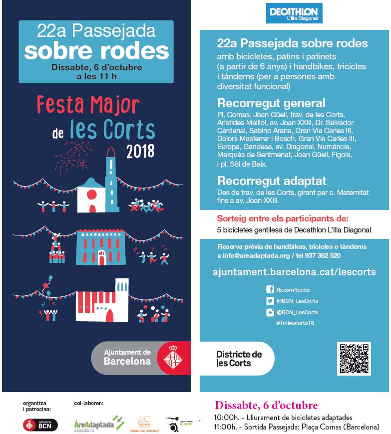 fcedf_'s tweet photo. Demà dissabte al matí, 21a Passejada sobre rodes amb bicicletes, patins i patinets, dins del actes de la Festa Major de Sants 2018 @BCN_LesCorts #Areaadaptada #fmlescorts18 https://t.co/RBGIUxc6SG