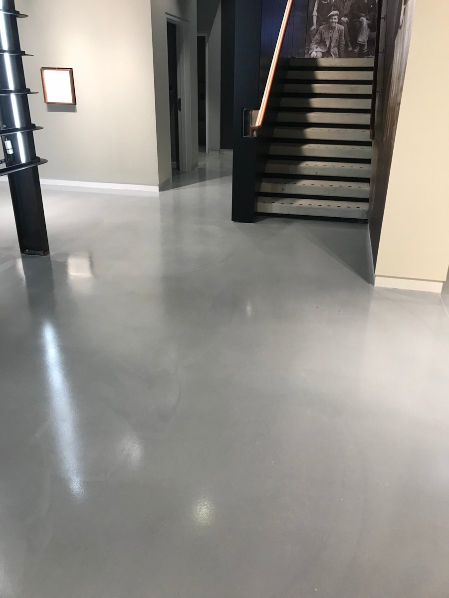 Our latest project! 200m2 of polished <a href="/MapeiUKLtd/">Mapei UK Ltd</a> Ultratop for <a href="/TennentsLager/">Tennent's Lager</a>'s Visitor Centre. #resin #flooring #Glasgow