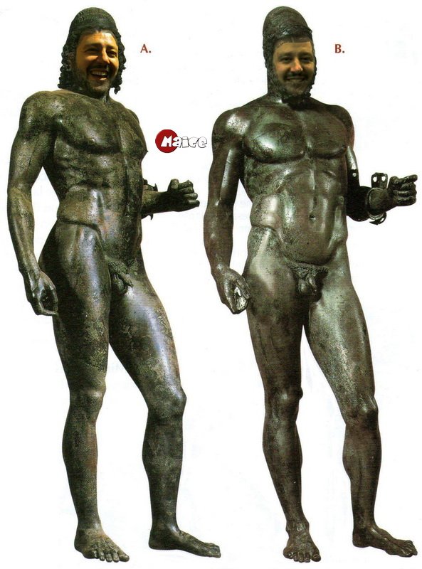 MaialiNelCielo's tweet photo. che strani i bronzi di Riace stamattina... #riace https://t.co/FwtQbOBzA8
