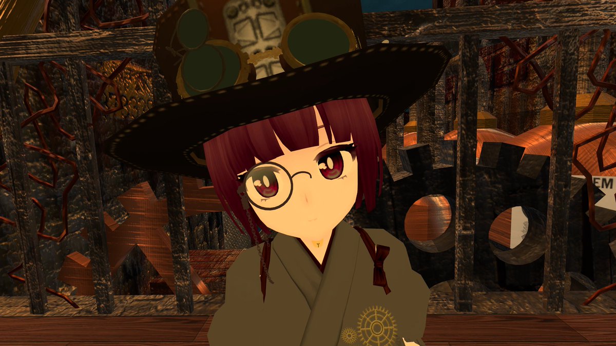 𝕖𝕟𝕦 1000時間いったので改めて 大正ロマン スチームパンクの右近ちゃんで集会所などにいます パブリックでは無言勢ですが気軽に声かけてください Vrchat Vrchat始めました