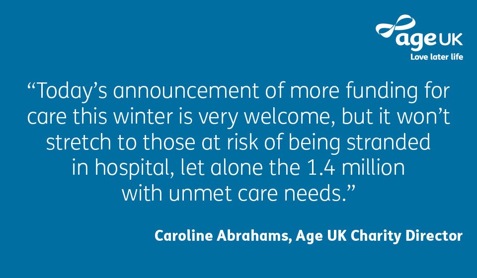age_uk's tweet image. Health and Social Care Secretary Matt Hancock will announce today that an emergency £240 million will be pumped into the #socialcare system to ease pressure on the #NHS this winter. Read Age UK's full response here: bit.ly/2OsMsyl #CPC2018 #CareCrisis