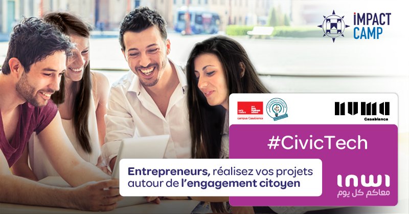 Tu as une solution #digitale qui encourage l’engagement citoyen ?

<a href="/NUMA_Casa/">NUMA Casablanca</a> en partenariat avec <a href="/Inwi/">inwi</a> lance l'#ImpactCamp l’événement annuel qui t'accompagne à accélérer le développement de ton projet.

📝 Inscris-toi : bit.ly/impact_camp  
📛 Date limite : 20 Oct. 2018