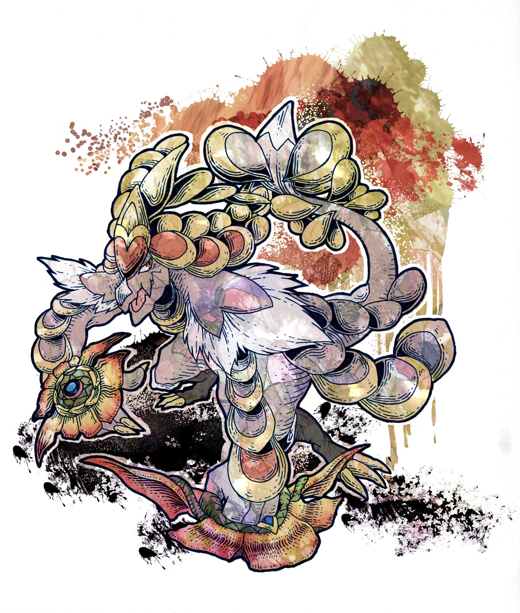 Arata 年賀状企画 受付中 在 Twitter 上 みんな大好きポケットモンスターハンターポータブルサンムーン 長い よりガララ片手のジャララです 地味にジャラランガの画像が少なくて大変でした畜生でも好きです ジャラランガを すこれ 強引 ジャラランガで しこれ