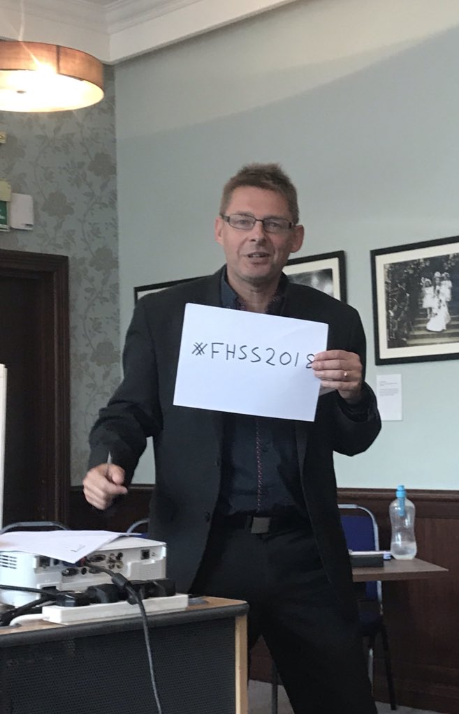 sipmar's tweet photo. #FHSS2018 excellent talk from @FrancisPakes on the university research themes and the impact we can have as academics. https://t.co/ZqOWUtVEjH