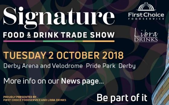 RHAmar1945's tweet photo. Gareth is @derby_arena today for the inaugural Signature Food and Drink Trade Show, hosted by @fairwayfood member First Choice Wholesale. Visit us on Stand 107! #FamousForFineFoods @KikkomanUK #CooksAndCo #Crespo #Schwartz #Kuhne https://t.co/dBMzalrcTj