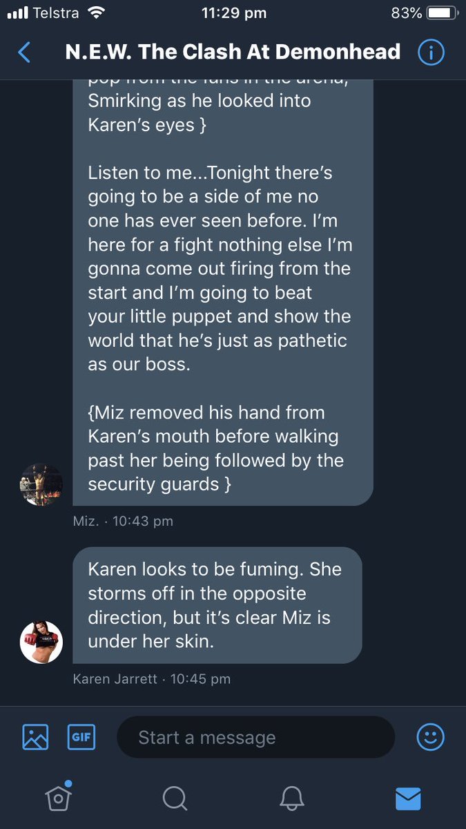 Ahead of his unsanctioned match with <a href="/PitOfDanger/">𝐏𝐨𝐰𝐞𝐫𝐡𝐨𝐮𝐬𝐞.</a> later tonight, <a href="/RulingTheAList/">A-Lister {Fake}</a> had a run in with GM <a href="/WeKarenALot/">Karen Jarrett, CEO -Parody-</a>.