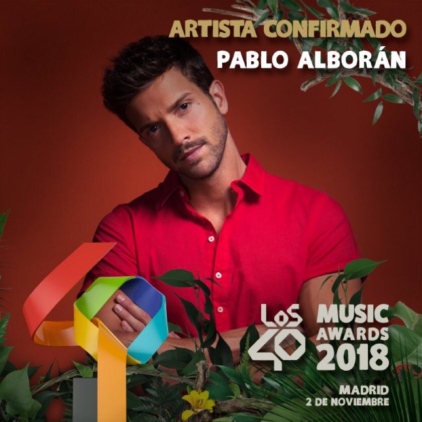 davidalvarezfm's tweet photo. 🔴 @pabloalboran... ¡Se viene! 

2/11/18 @WiZinkCenter #LOS40MusicAwards 🎶🏆

😀😀😀😀😀😀😀😀😀😃😃 https://t.co/uVFQsO4kyN