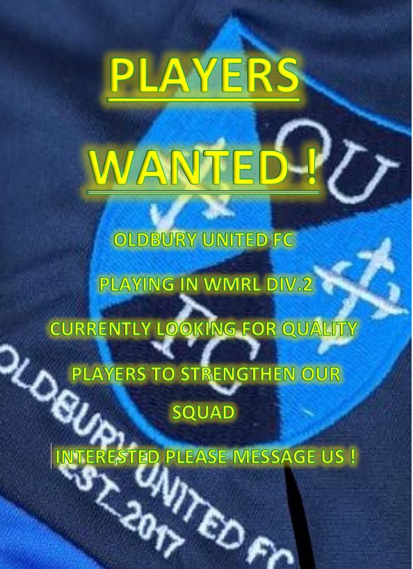 LOOKING FOR A NEW TEAM, NEW CHALLENGE, WE ARE CURRENTLY LOOKING FOR QUALITY PLAYERS TO STRENGTHEN OUR 1ST TEAM, INTERESTED PLEASE MESSAGE US ...  @WestMidlandsFL <a href="/BirminghamFA/">Birmingham County FA</a> <a href="/MartinAsante66/">Martin Asante</a> <a href="/Luke_Norris1994/">Luke Norris</a> <a href="/WMRLUpdates/">WMRL Updates</a>