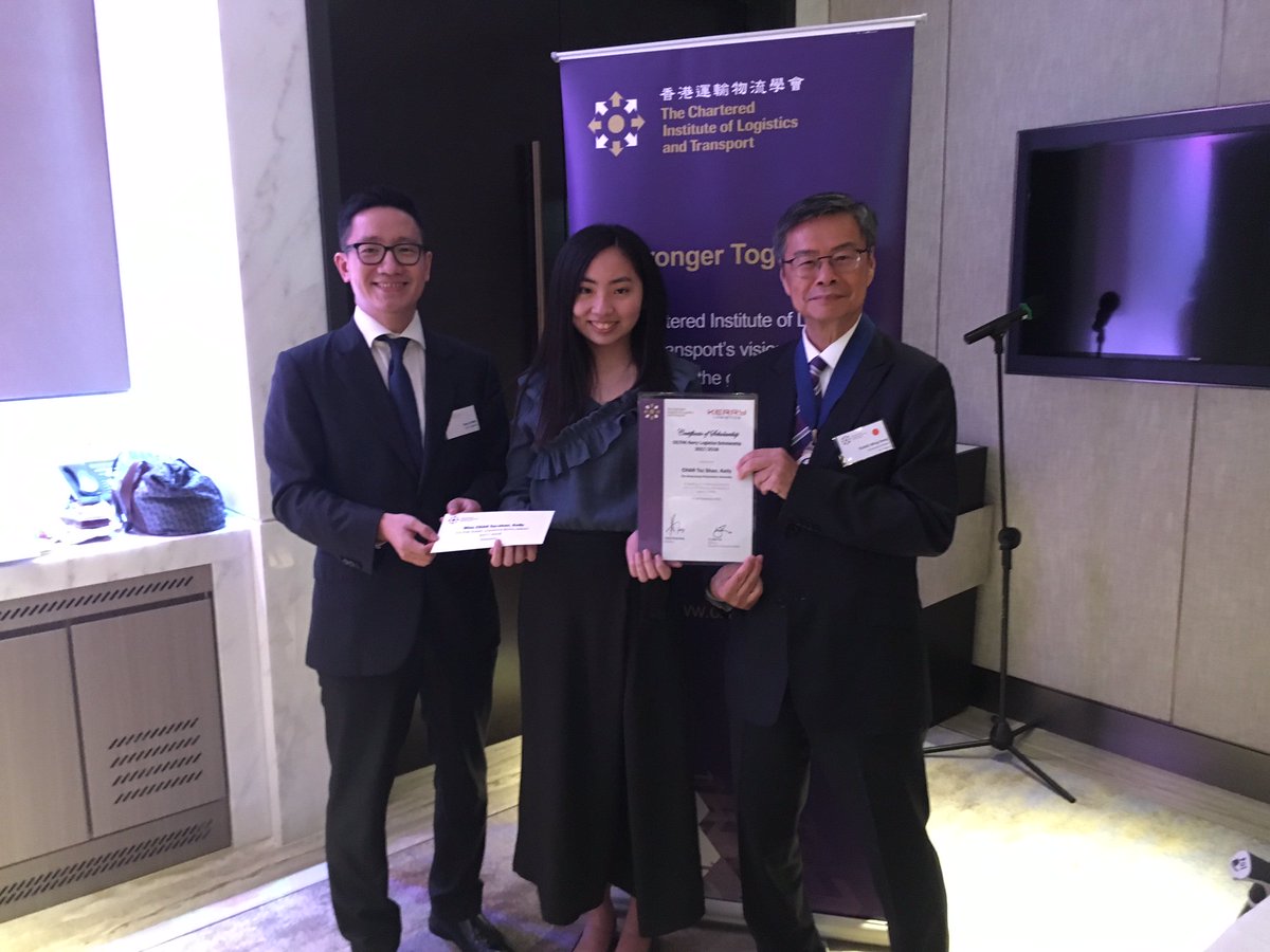 HongKongPolyU's tweet photo. Miss Kelly Chan, PolyU graduating student from the Bachelor of Science (Honours) in #LogisticsEngineering with Management, was recently awarded the CILTHK Kerry Logistics Scholarship. Congrats! https://t.co/PNbFS1Vpmz #PolyUAlumni https://t.co/IkE4LRD7jJ