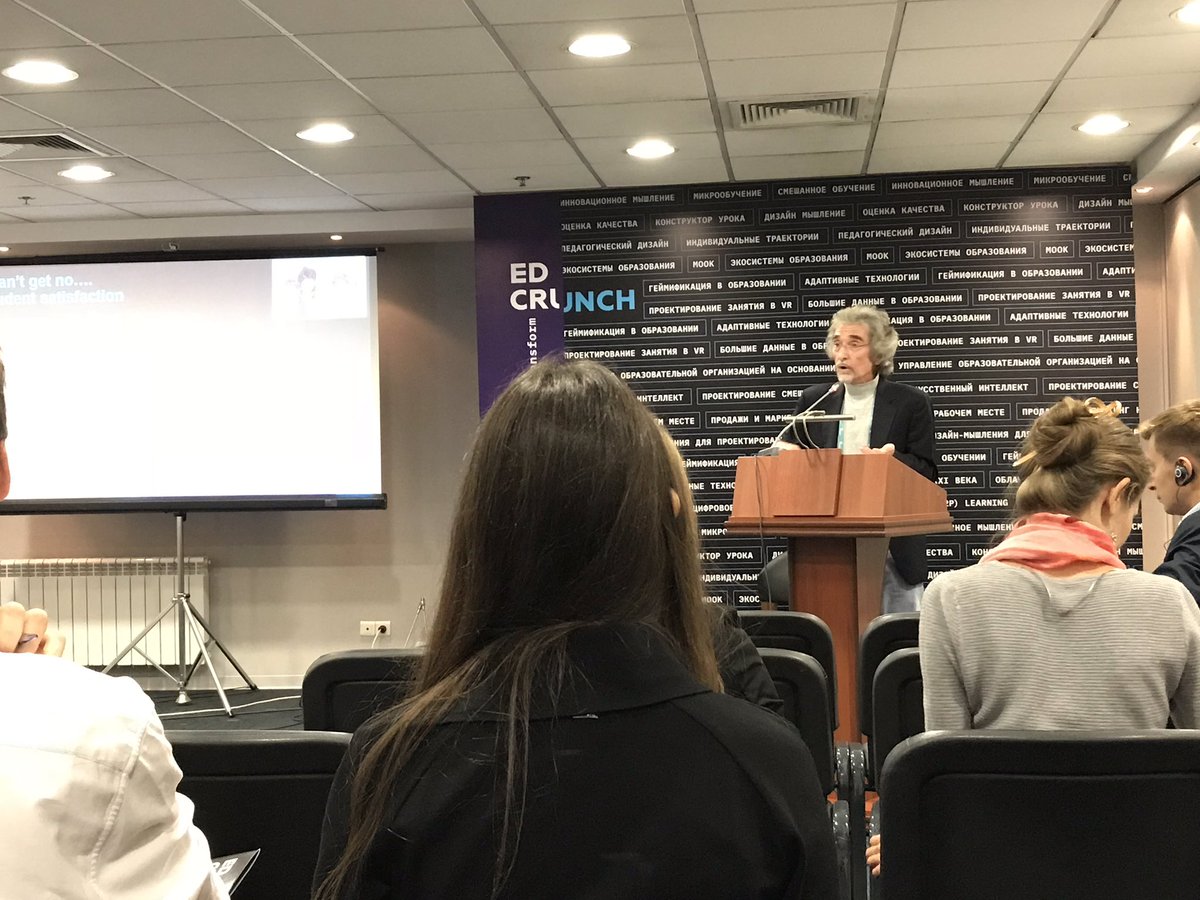 debadair85's tweet photo. Says Chuck Dziuban: QM has solved the Anna Karenjna Principle. #Edcrunch2018 @QMProgram https://t.co/G2F3rM51NI
