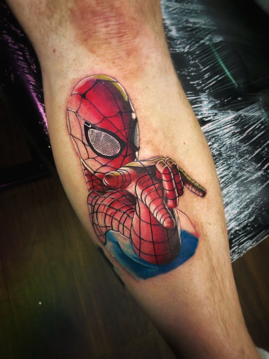 inksurgerytat2's tweet photo. #spidey #spiderman #SpiderVerse #marvel #tattoo #Sheffield #tattoostudio #inksurgery #fusionink #cheyenne #barberdts #sullen #powerlinetattoosupplies @BarberDts @SkinDeepMag @Marvel @MarvelStudios https://t.co/uNASSPJqR4