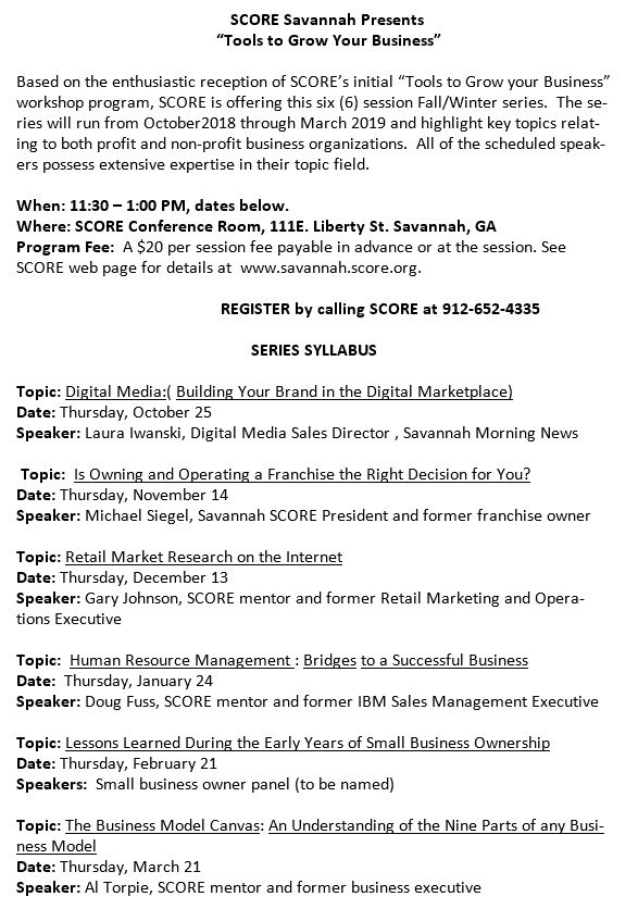 Check out our upcoming workshop series!