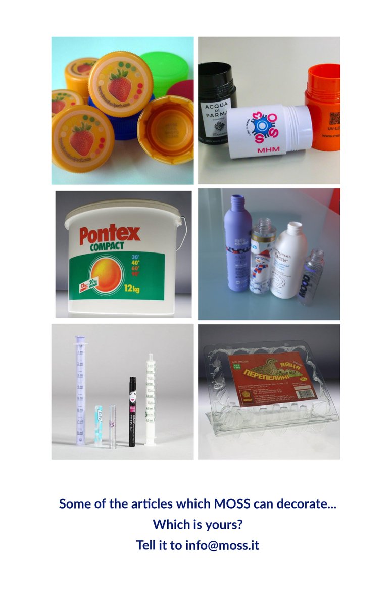 MossItaly's tweet photo. Articles and containers made of #plastic #decorated by @MossItaly #printing machines. https://t.co/mEfWkTVyD4 https://t.co/4bMqhrgBRd
