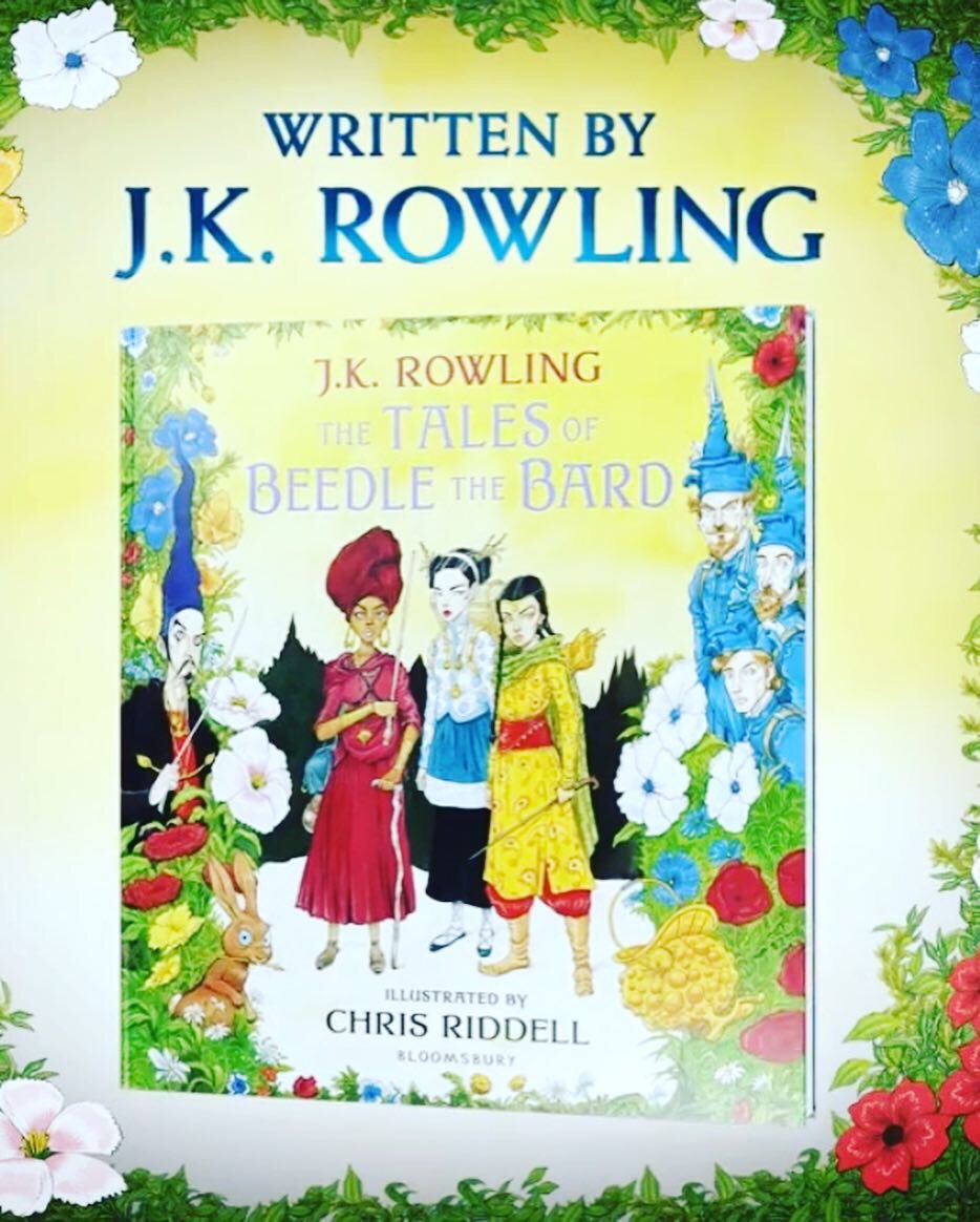 waterstones_pr8's tweet photo. J. K. Rowlingโs classic fairytales for wizards are now in a magical full-colour illustrated edition by the spectacular @chrisriddell50 ๐บ๐ฟโก๏ธ #TheTalesOfBeedleTheBard #TheTalesOfBeedleIllustrated #PictureTheMagic #DeathlyHallows https://t.co/neKQEn9FG7
