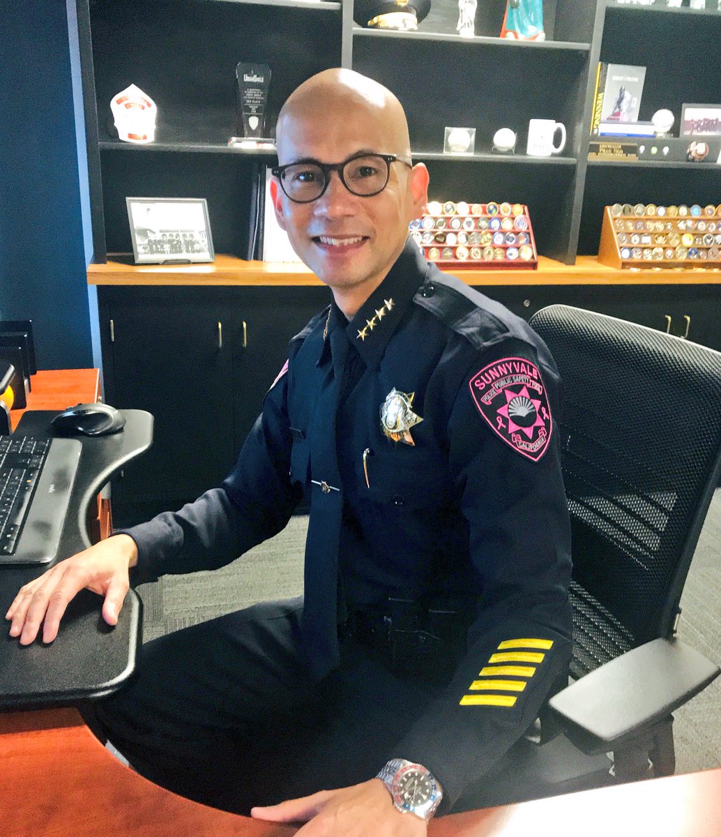 SunnyvaleChief's tweet image. I’ll be sporting the #PinkPatch this month for #BreastCancerAwareness in support of the fighters, survivors, and lives lost. 1 in 8 women, and 1 in 833 men, will be diagnosed with #BreastCancer in their lifetime. Working together to help raise awareness, one pink patch at a time.