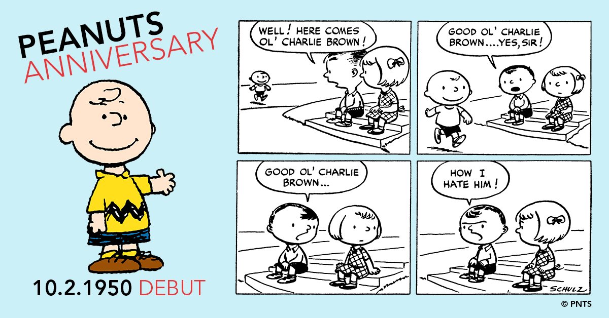 Charles M. Schulz Museum on Twitter "Peanuts is 68 years old today! 🎉 On October 2, 1950, the