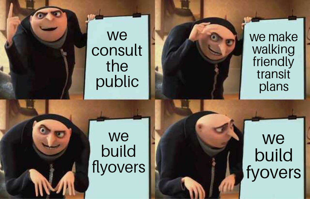 PolicyMemes's tweet photo. Pedestrian friendly cities are a myth.
@urbanvoicesin @ut_MoHUA #UrbanTransport #UrbanDevelopment #PublicPolicy https://t.co/jBvqsoyoF1