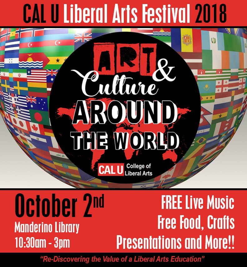 Come check out the Liberal Arts Festival today at the library until 3pm!