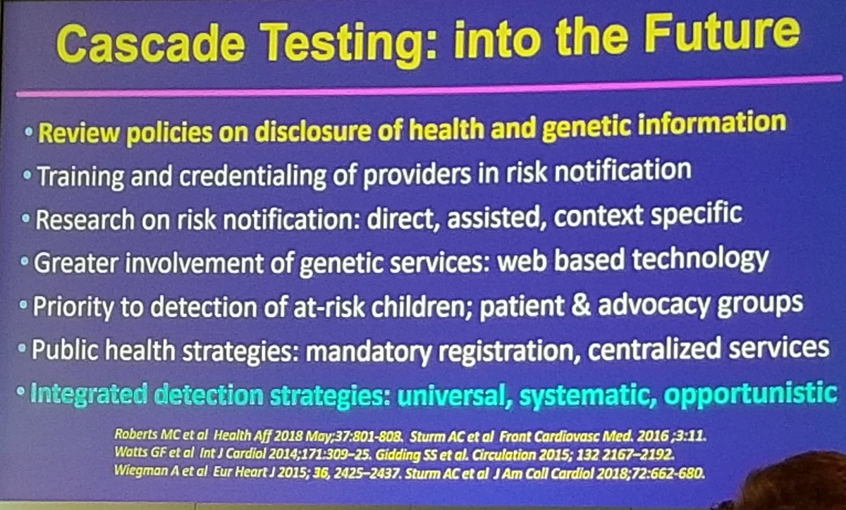 AmyCurrySturm's tweet image. What can we do to improve #cascadetesting? Gerald Watts: Research, greater involvement of genetics services including @GeneticCouns, and web-based tech to name a few! @cleargenetics @TheFHFoundation @MuinJKhoury #FHSummit18 #FHCantWait