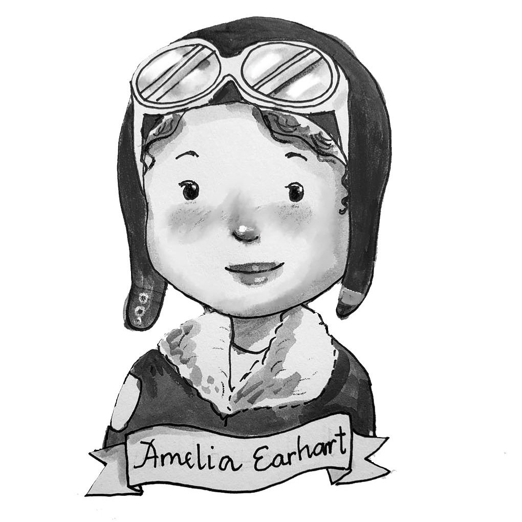 lynnorbontigao's tweet photo. #Inktober2018 Day2: Amelia Earhart, the first female aviator to fly solo across the Atlantic Ocean.
#FantasticFemales #Inktober #girlpower #kidlitart #kidlitnj #kidlit #ink #micron #higgins #artistsoninstagram #illustrations #pioneer #childrensbooks #dailydoodleseries #lynnorb https://t.co/LibsSYk98E