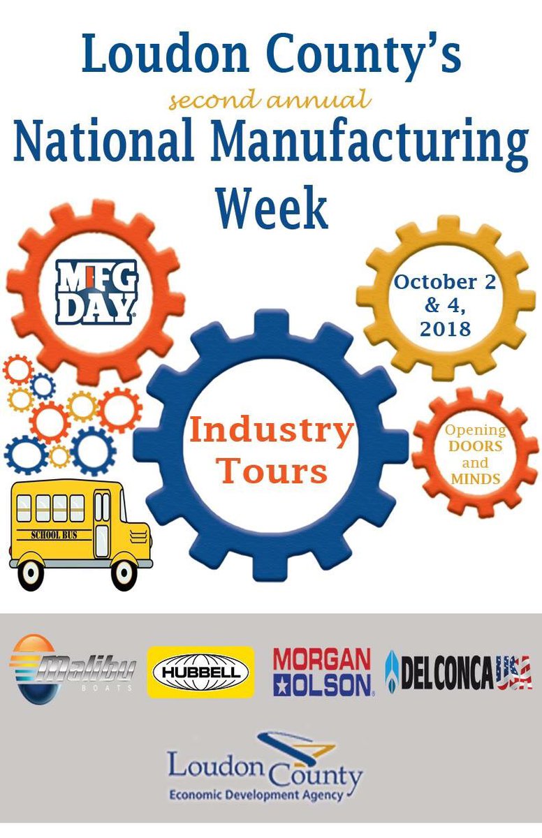 Happy National Manufacturing Week!! Our local students are ready &amp; excited about touring some of our largest industries in Loudon County ⚙️😁 #MFGDay18