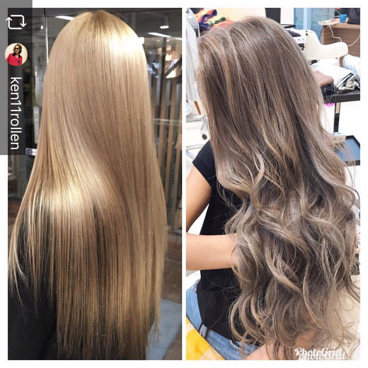 Rollen 店長 宮本竜志 シールエクステ Auf Twitter セピアベージュ と ロイヤルグレージュ こんな感じのスタイルも可愛い 10月も引き続きハイライトカラーモデル募集中 詳細や予約はdmくださーい ヘアカラーモデル ハイライト グレージュ