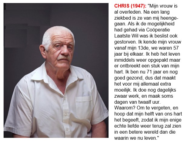 'Een #laatstewilpil. En niet omdat we er klaar mee zijn.'
Voor <a href="/zinmagazine/">Zin Magazine</a> portretteerde Natalie Biryuchenko leden van de Coöperatie <a href="/Willaatste/">Coöp Laatste Wil</a>. 'Zelf uit het leven kunnen stappen geeft enorme rust' 
#zelfdoding #euthanasie