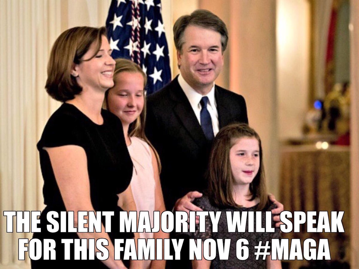 JamesNavaCom's tweet photo. La mayoría silenciosa y conservadora de USA defenderá a Brett Kavanaugh y su familia de las patrañas de los demócratas y sus marionetas mentirosas el 6 de noviembre en las urnas. #MAGA #RedTsunami #RepublicanVote https://t.co/hrmikrOx6M