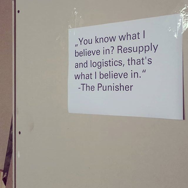 AsmcBerlin's tweet photo. "Weißt du, woran ich glaube? Wiederaufstockung und Logistik, daran glaube ich." -Der Punisher
#thepunisher #marvel #resupply #logistics #motivation #lager #ASMCBerlin #quoteoftheday #frankcastle https://t.co/20f88Wtz0U https://t.co/EnYgLbJC0i