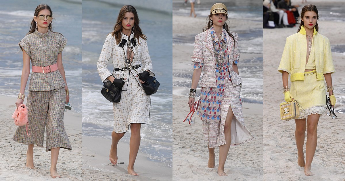 Chanel のランウェイにビーチ が出現