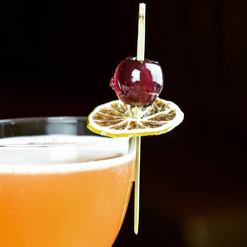 Demon, Wise & Ptnrs (@demonandwise) on Twitter photo The Great Dictator:
20ml <a href="/haymansgin/">Hayman's Gin</a> Old Tom.
20ml Hayman's Sloe gin
20ml yuzu juice
20ml apricot shrub (equal parts fresh apricots, cider vinegar and sugar with a touch of brandy to finish)
Shake hard and strain into a nick and nora glass. Garnish with lime and cherry
#LCW18 The Great Dictator:
20ml <a href="/haymansgin/">Hayman's Gin</a> Old Tom.
20ml Hayman's Sloe gin
20ml yuzu juice
20ml apricot shrub (equal parts fresh apricots, cider vinegar and sugar with a touch of brandy to finish)
Shake hard and strain into a nick and nora glass. Garnish with lime and cherry
#LCW18