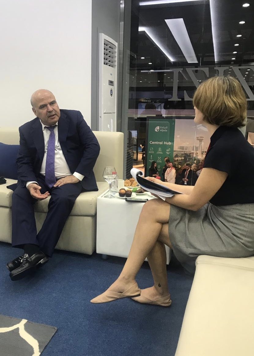 AziziGroup's tweet photo. The Chairman speaking to Sarah Townsend, Senior Business Editor/Real Estate from @TheNationalUAE during @CityscapeMENA #CityScape2018 #AziziDevelopments #AziziGroup https://t.co/HysqED3lrb