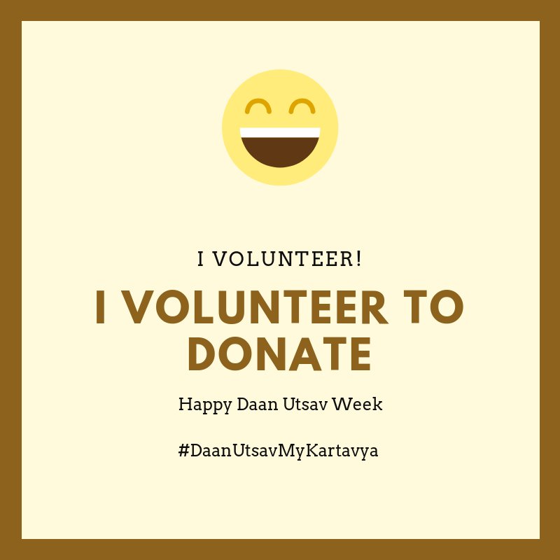 I_yashSoni's tweet photo. From Oct 2nd-8th India will be celebrating the festival of Giving! Let's come forward and volunteer in this great initiative by @daanutsav 

Head to https://t.co/tEyftXGtI5 to celebrate #DaanUtsav!
Look up to https://t.co/NoqqjWoQVD for your nearest NGO.

#DaanUtsavMyKartavya https://t.co/pB9rWufFcV