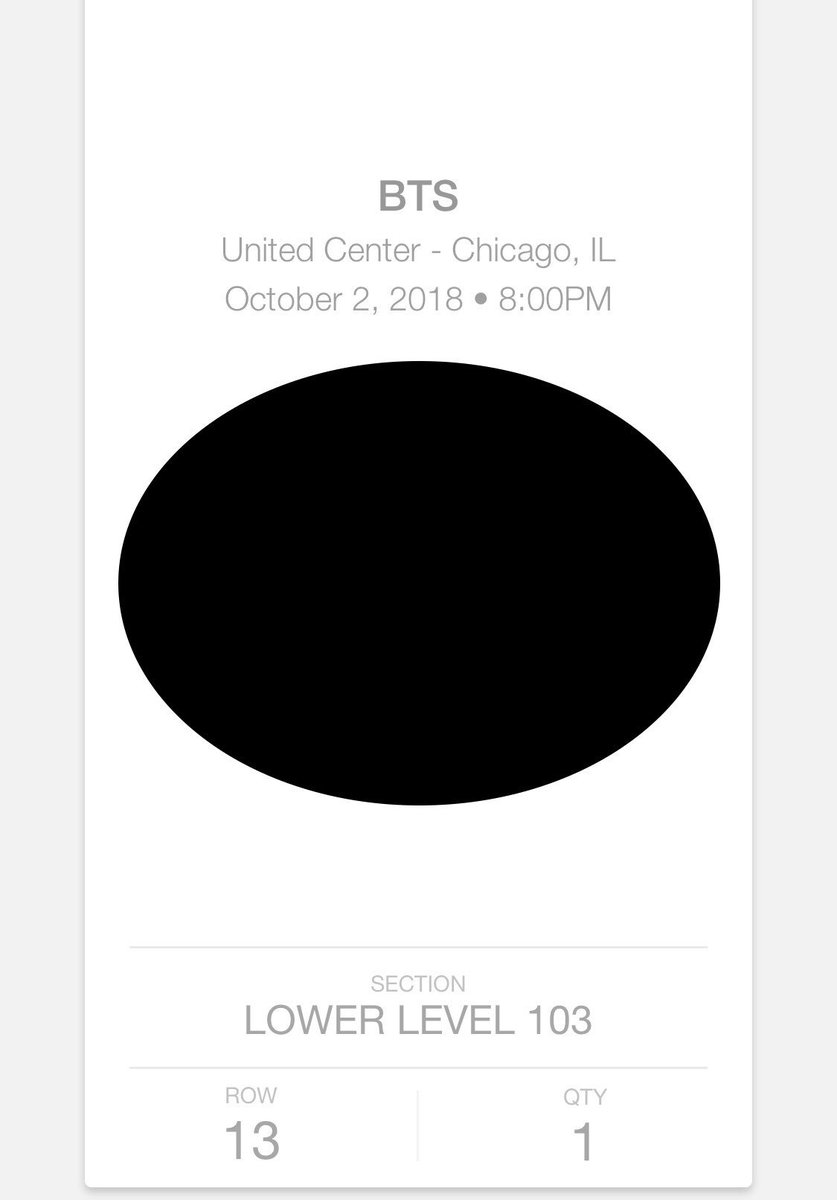 DnnTech's tweet image. Selling BTS ticket - World Tour Love Yourself concert United Center 10/2 - section 103 row 13 -$300 @BTSTICKETBOT @sarahpham123 #BTSinChicago #LOVEYOURSELF