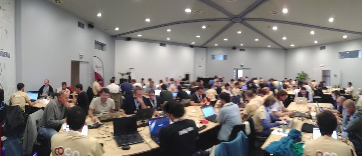 Onestein_ERP's tweet photo. Second day at the OCA Sprint 2018. Working harder and enjoying more. The community is very active and we are seeing a lot of commits, PR's, reviews. Also goodies were handed out. The OCA organization provided great food. Next destination the Odoo Experience 2018. #OCAdays2018 https://t.co/ZWRgnOkD9A