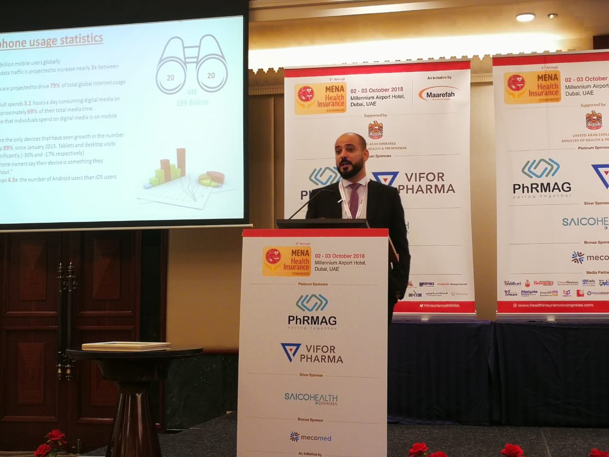 MENA_HInsurance's tweet photo. Dr. Ahmed Al Shaer, MBBS, CMU, DTQM, Regional Manager, Customer Experience (GCC), @AXA Insurance Gulf, UAE, is presenting "Leveraging digital technologies to mitigate risks, drive profitability and enhance customer experience" at @KSA_H_Insurance. #Dubai #ConferenceDayOne https://t.co/pq8wNZ7Pvk