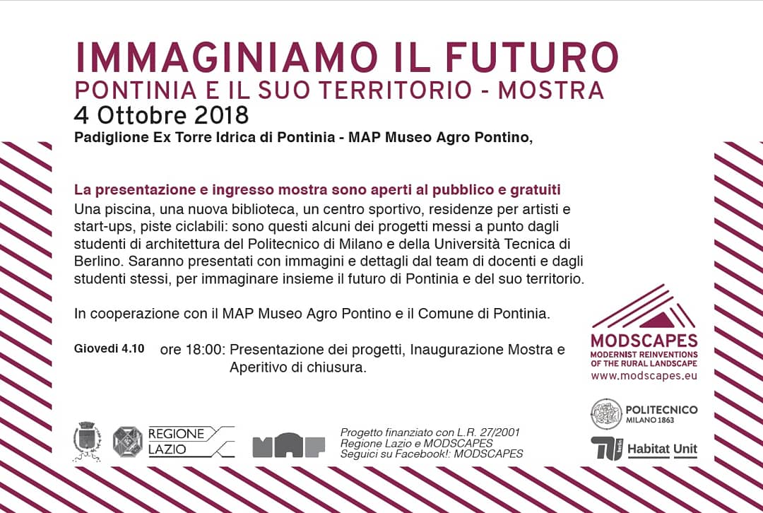 MAP_Museo's tweet photo. Una piscina, una nuova biblioteca, un centro sportivo, una pista ciclabile, residenze per artisti e spazi di lavoro per start-up💡

Ecco alcune idee a cura del team di docenti e studenti da Milano e Berlino.

Presentazione:
4 OTTOBRE
ore 18.00, Pontinia (LT)

#MODSCAPES #2Ottobre https://t.co/jjuOU12D4d