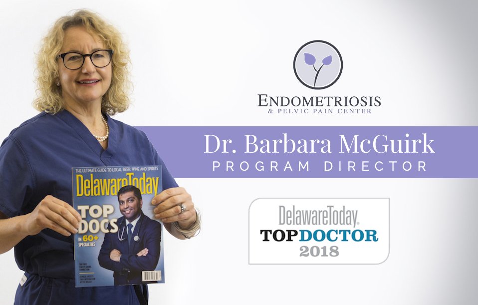 pain_pelvic's tweet photo. Dr. Barbara McGuirk, Program Dir. of RAD's @pain_pelvic, was named one of the Top Doctors in Delaware Today Magazine’s 2018 list! Dr. McGuirk is one of only a few skilled surgeons in the country performing laparoscopy to treat #endo. She is an advocate for women! #womenshealth https://t.co/Z1AwhffFeb