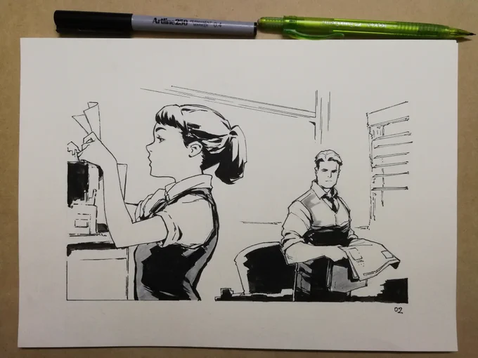 "She's a witch. You know that, right? A famous medium." Lillie said, her voice tranquil, while she was working through the papers in the office. #Inktober #Inktober2018 #storytelling #noir 