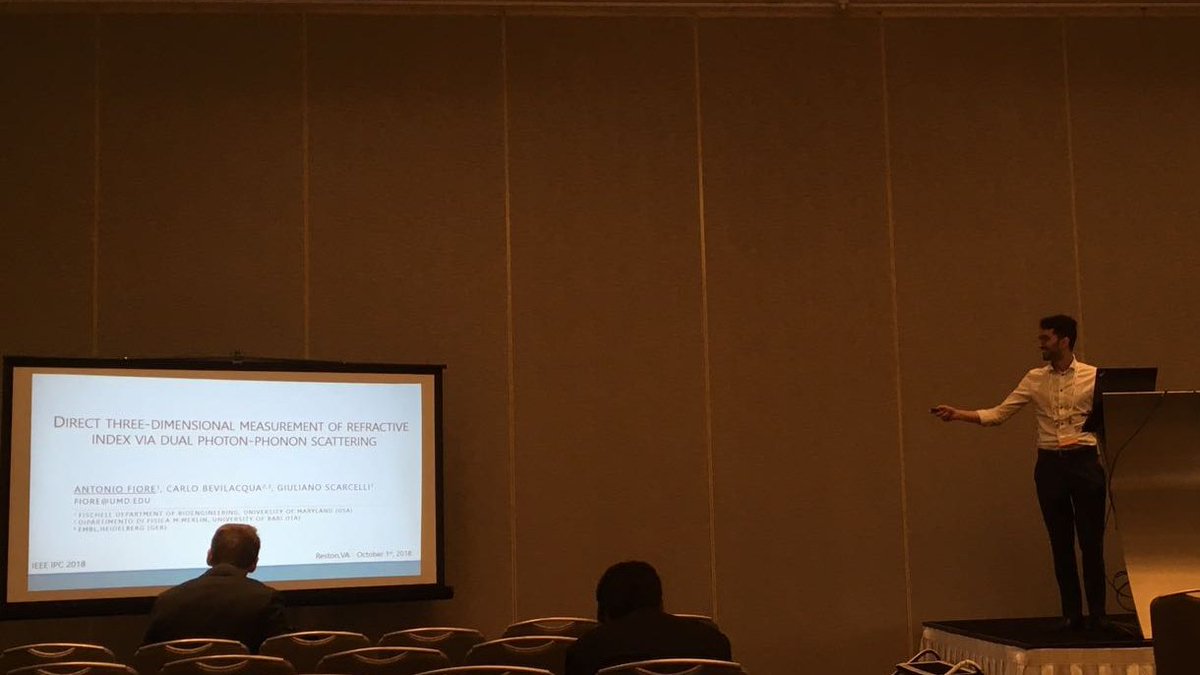 tonfior's tweet photo. Presenting index of refraction mapping via dual Brillouin microscopy @IEEEPhotonics #IPC2018.
Proudly representing @UMDBIOE
#onlylightcandothat https://t.co/YONI5KyFWF