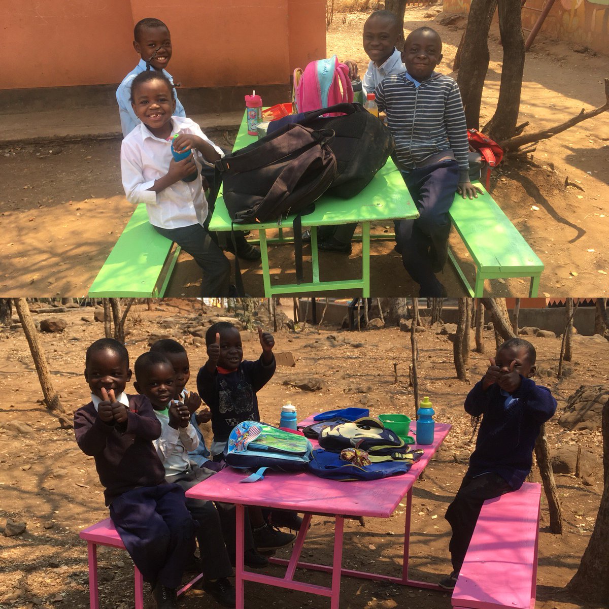 We love up-cycling!! Look at these amazingly fun ‘new’ benches we have scattered around the school! They are such a hit!